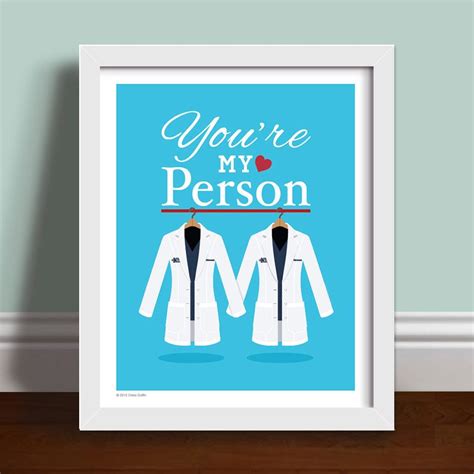 Greys anatomy quotes friendship quotesgram. You're My Person Quote Personalised Grey's Anatomy | Etsy | Youre my person quote, Greys anatomy ...