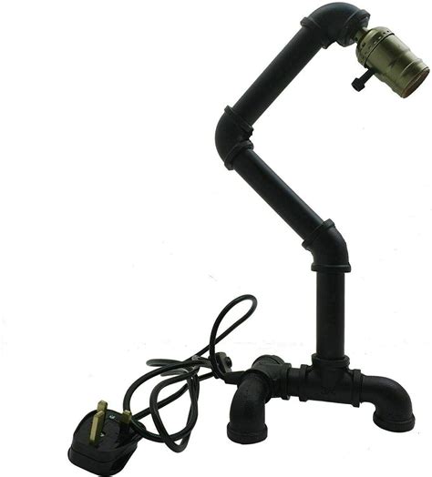Retro Water Pipe Lighting Desk Lamp With Plug In Pendant Switch E27