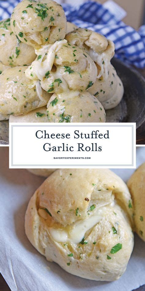 Allow to cool for about a minute before pulling cheese bomb apart and eating, cheese is very hot!!! These Cheese Stuffed Garlic Rolls are delicious garlic and ...