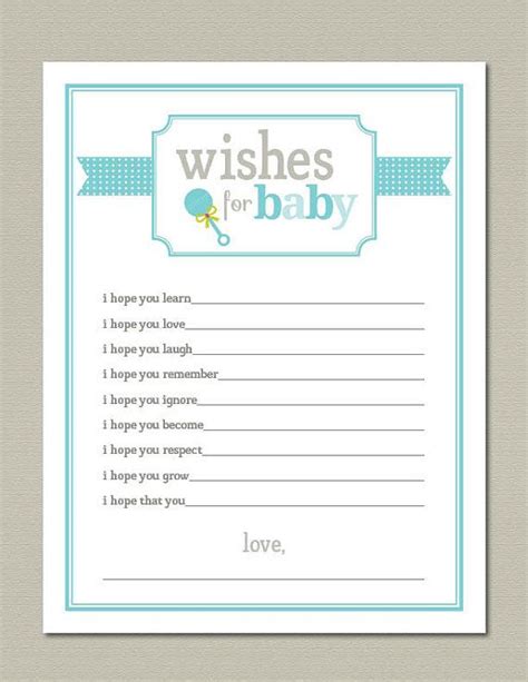 4 Best Images Of Printable Wishes For New Baby Printable Baby Shower