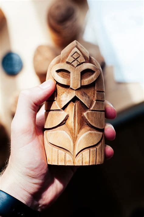 Wooden Figurine Odin Hand Carved Wooden Statue Wuotan Etsy