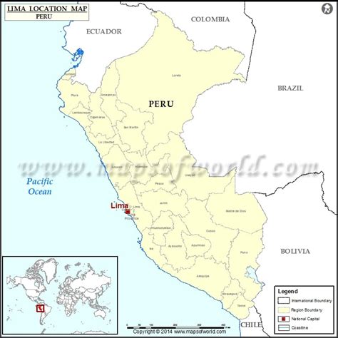 Lima Peru On World Map