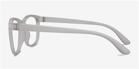 milo square frosted clear full rim eyeglasses eyebuydirect