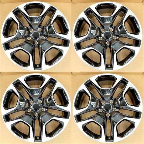 19” Set Of 4 19x75 Machined Black Wheels For Toyota Rav4 2019 2023 Oe