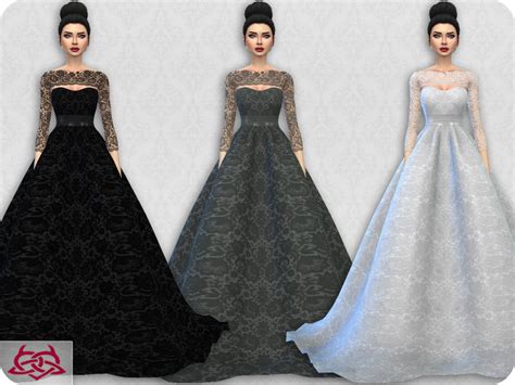 The Sims Resource Wedding Dress 7 Recolor 4 Needs Mesh