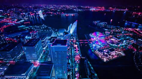 2560x1440 Yokohama At Night Noen City 4k 1440p Resolution Hd 4k