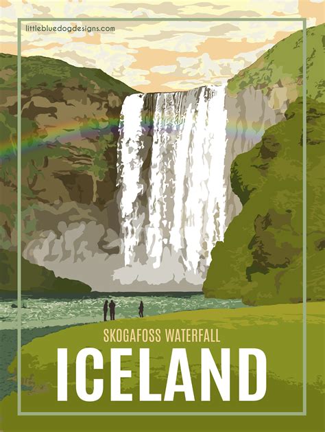 Iceland Vintage Travel Poster Retro Poster Poster Art Retro Travel
