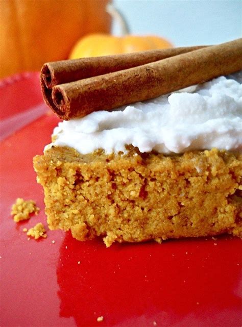 These pumpkin bars recipe are the perfect healthy fall dessert! Grain-Free Pumpkin Pie Bars with Creamy Frosting | Recipe | Sugar free recipes, Pumpkin pie bars ...