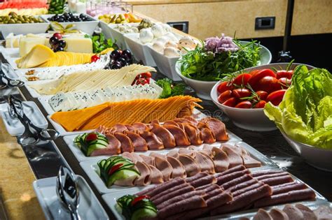 Appetizers On A Plate At Buffet Stock Image Image Of Dining Catering