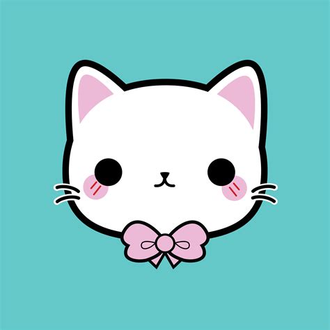 Bow Kitty Kawaii Cute Illustration Kitty Bow Vector Pincinc