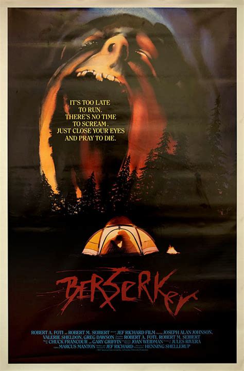 Berserker 1987 Us One Sheet Poster Posteritati Movie Poster Gallery