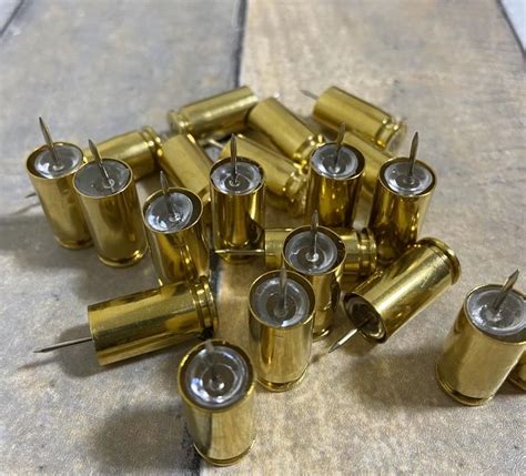 Brass Push Pins 40 Caliber Smith Wesson Empty Bullet Shells Used Spent