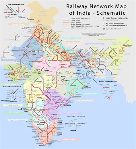 Railway Network Map Of India Vivid Maps