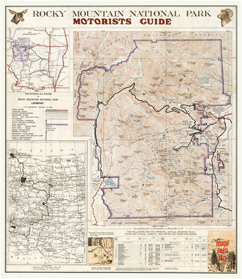 Rocky Mountain National Park Motorists Guide Art Source International