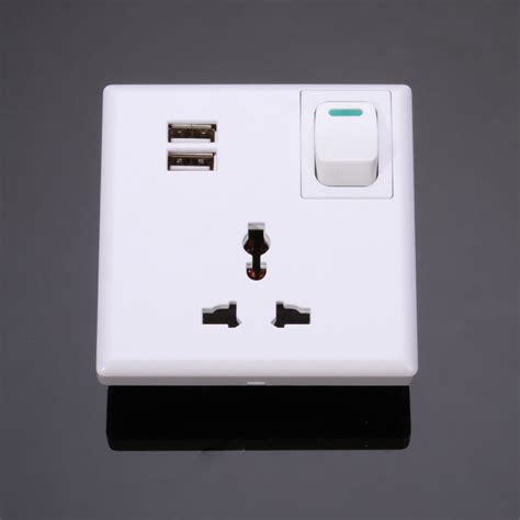 Ac Power Socket Receptacle Wall Charger Outlet Plate With