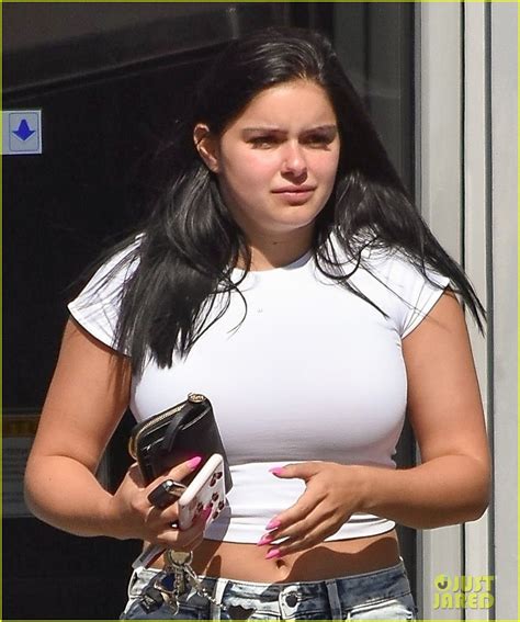 Full Sized Photo Of Ariel Winter Bares Her Midriff In White Crop Top During Errand Run
