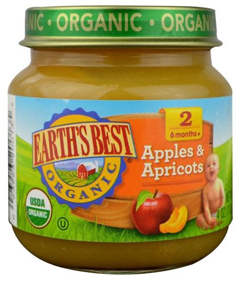 Earths Best Baby Foods Organic Apples And Apricots 4 Oz 12 Pack