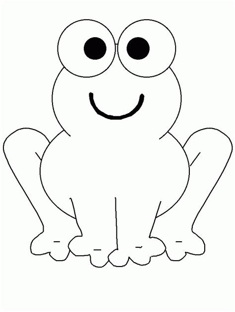 Big Rounded Eyes Frog Coloring Page Big Rounded Eyes Frog
