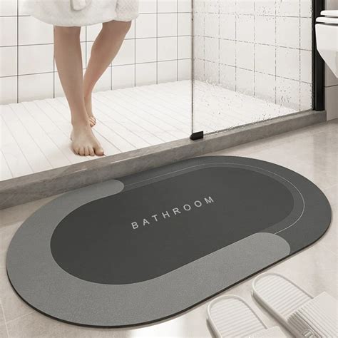 Bath Mat Super Absorbent Quick Drying Bathroom Rugs Non Slip Kitchen Entrance Doormat Modern