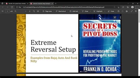 Secrets Of Pivot Boss Book Reading Chapter 2 Extreme Reversal Setup