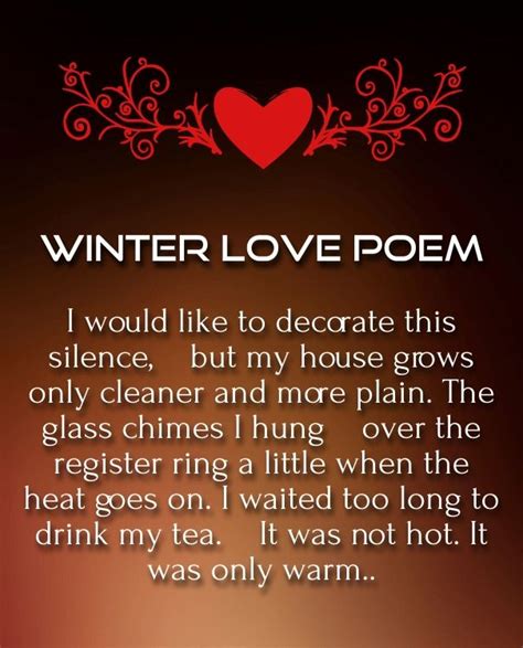 December Love Poems For Winter Winter Love Quotes Winter Poems Love