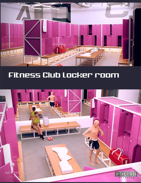 Fitness Club Locker Room Renderfu