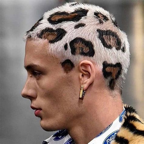 Leopard Dyed Hair Men Leopard Hair Cheetah Hair