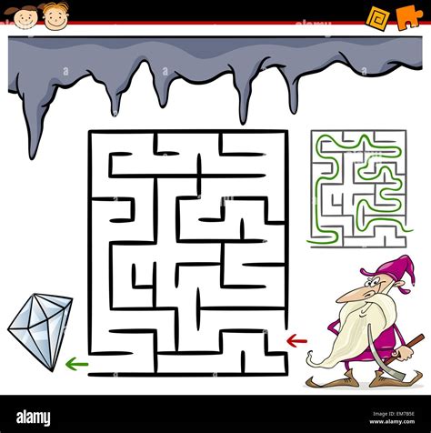 Cartoon Maze Or Labyrinth Game Stock Vector Image And Art Alamy