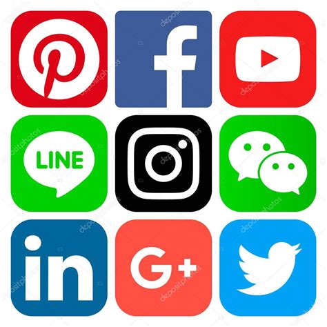 Popular Social Media Icons — Stock Vector © Rosestudio 160649860