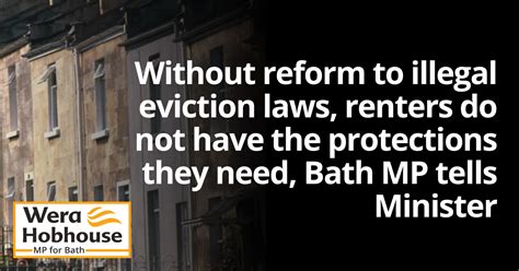 Without Reform To Illegal Eviction Laws Renters Do Not Have The Protections They Need Bath Mp