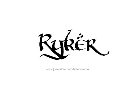Ryker Name Tattoo Designs