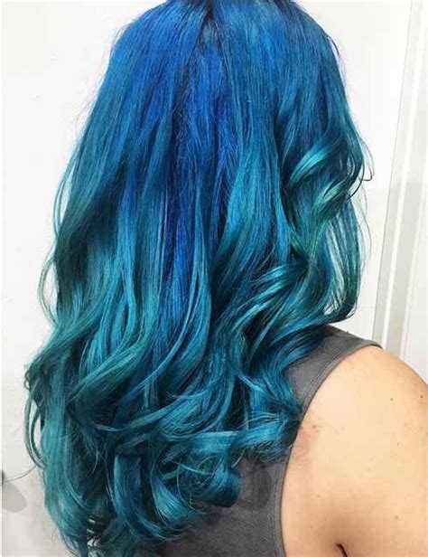 20 Beautiful Styling Ideas For Blue Ombre Hair Blue