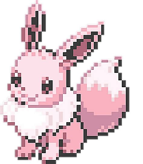 Kawaii Pixel Pixelart Eevee Aesthetic Pink Pokémon Free