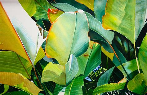 Tropical Leaves Painting By Sarah Bent Pixels