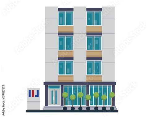 Modern Flat Commercial Office Building Suitable For Diagrams