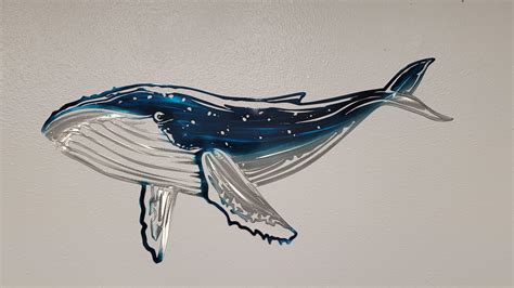Humpback Whale Rust Free Aluminum Metal Wall Art Metal Ocean Art