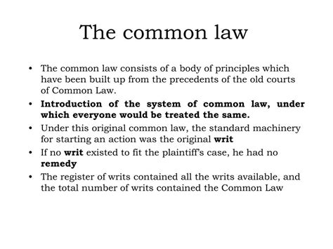 Ppt The Common Law System Powerpoint Presentation Free Download Id