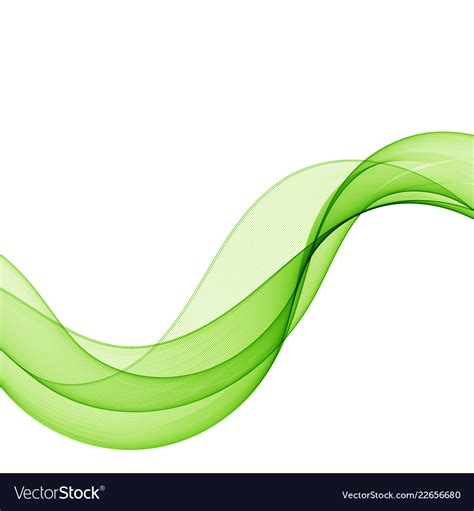 Abstract Green Wavy Lines Colorful Royalty Free Vector Image