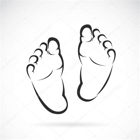 Vector Image Of Baby Foot Design On White Background — Stock Vector
