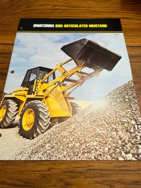 Owatonna 880 Mustang Articulated Loader Brochure Amil22 Ver2 1999