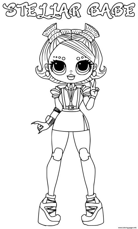 stellar babe lol omg coloring pages printable