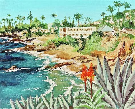 Divers Cove Laguna Beach Ca Painting By Katherine Young Beck Fine