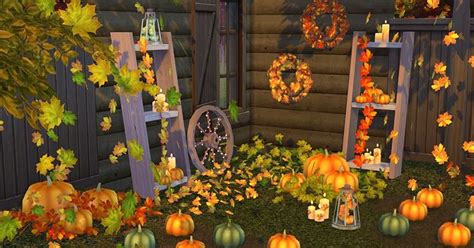 Autumn Sims 4 Includes 13 Objects 4 Kinds Of Decorative Leaves 4