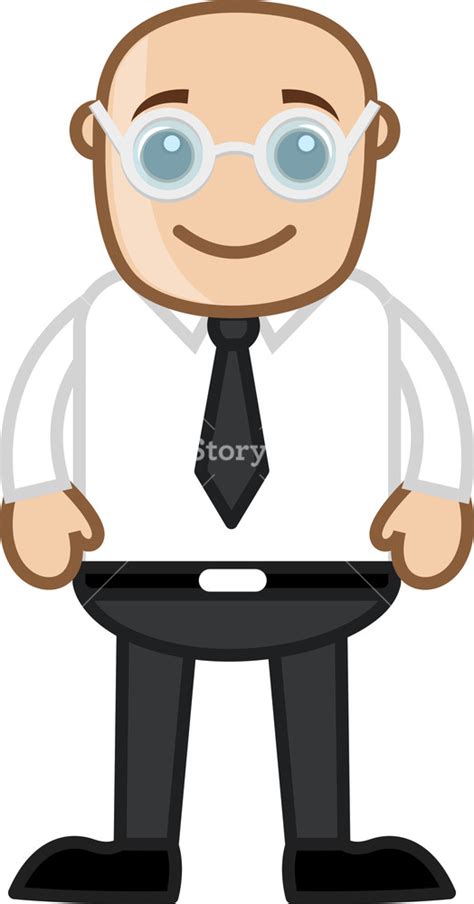 Bald Man Vector Character Cartoon Illustration Royalty