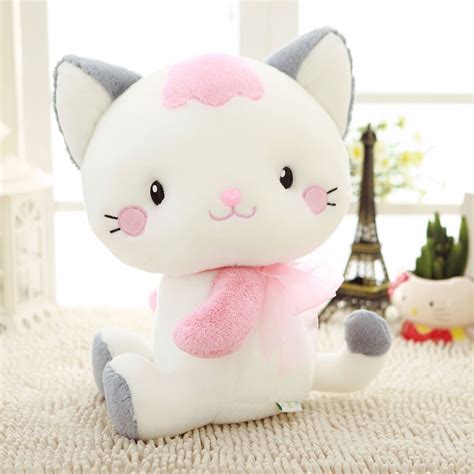 Cat Plush Stuffed Animal Toy Bedtime Soft Doll Lovely Cats Pink Cat