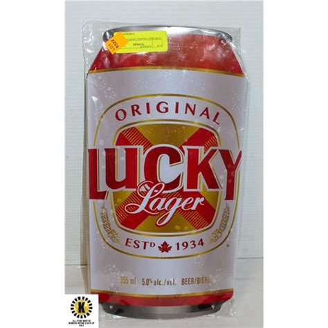Sealed Lucky Beer Sign