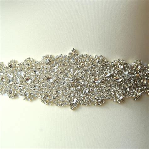 Crystal Luxury Bridal Sashwedding Dress Sash Belt Rhinestone Etsy