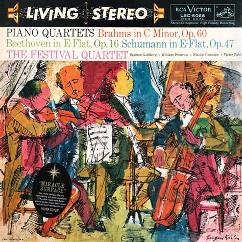 brahms beethoven schumann the festival quartet piano quartets 1959 vinyl discogs