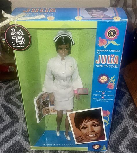 barbie 50th anniversary julia doll nurse tv 1968 diahann carroll ebay