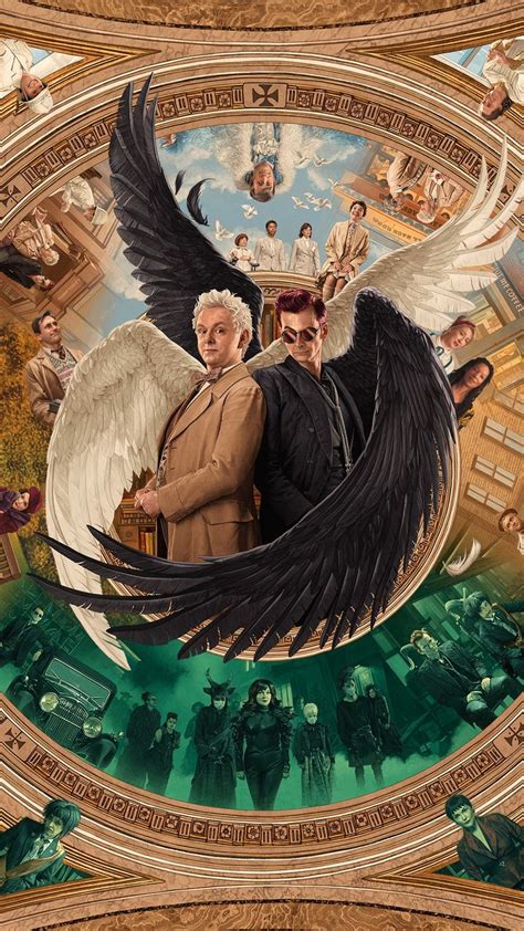 Crowley Aziraphale Good Omens Prime Video Wallpaper Good Omens Book